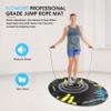 Flowort Jump Rope Mat Large Rubber Exercise Mat Indoor Outdoor Shock Absorbing Mat, Non-Slip Oval Design for Floor & Rope Protection, Workout Mats for Home Gym Flooring(Blue) view 2