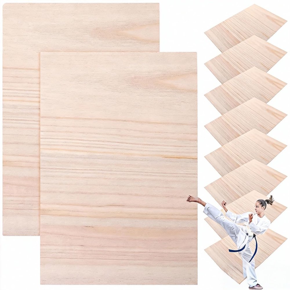 Homoyoyo 10PCS Martial Arts Breaking Boards for Beginners Kids 0.3cm Thin Wood Training Planks for Speed Accuracy Confidence Building in Taekwondo Karate Kung Fu
