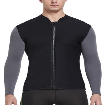 DEHAI Mens Women's Wetsuit Top Jackets, 2mm 3mm Neoprene Kids Wet Suit Long Sleeve Shirt and Youth Front Zip Sleeveless Vest, Water Sports Keep Warm for Diving Swimming Waterski Surfing