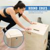 Elevens 3 in 1 Wooden Plyo Box Jump Box Plyometric Box for Jumping Trainer, Skipping, Jumping, Lunges, Box Jumps, Squats, Step-Ups, Dips (16"x12"x14") view 4