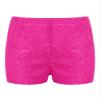 Jowowha Kids Girls Solid Elastic Waist Lace Shorts Pull On Gymnastic Sports Activewear Shorts Ballet Dancewear Hot Pink 7-10 Years view 1