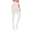 Adult Tights for Women Pantyhose Run Resistant Dance Tights High Waisted Footed Stockings 80D White view 2