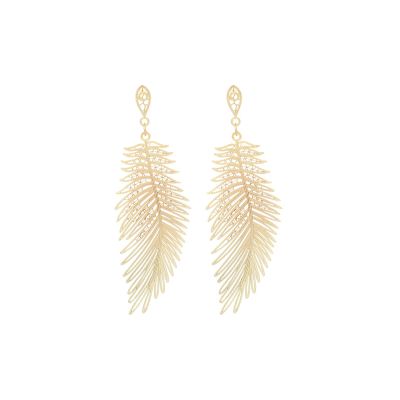 1-2PCS Gold Blue Retro Long Feather Earrings Dangle Drop Peacock Earrings Statement Bohemian Jewelry Leaves Stud Earrings for Women