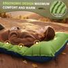 FUN PAC Camping Sleeping Pad, Ultralight Camping Mat with Pillow, Built-in Foot Pump Inflatable Sleeping Pads Compact for Camping Backpacking Hiking Traveling Tent,Single,Green view 2