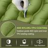 FUN PAC Camping Sleeping Pad, Ultralight Camping Mat with Pillow, Built-in Foot Pump Inflatable Sleeping Pads Compact for Camping Backpacking Hiking Traveling Tent,Single,Green view 3