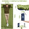 FUN PAC Camping Sleeping Pad, Ultralight Camping Mat with Pillow, Built-in Foot Pump Inflatable Sleeping Pads Compact for Camping Backpacking Hiking Traveling Tent,Single,Green view 4