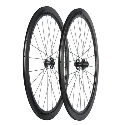 SUPERTEAM Carbon Disc Wheelset 50C-23 Clincher Road Wheel Six Bolt 12 * 100 Thru Axle