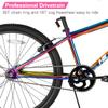 HH HILAND 24 inch BMX Bike for for Teen Bike and Adult Bikes, Beginner-Level BMX to Advanced Riders with 2 Pegs, Bicycles for Men and Women Rainbow view 3