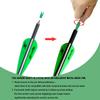 e5e10 31inch Carbon Arrow Archery Targeting Practice Hunting Arrows for Compound & Recurve Bow with Removable Tips(Pack of 12) (Green White) view 3
