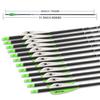 e5e10 31inch Carbon Arrow Archery Targeting Practice Hunting Arrows for Compound & Recurve Bow with Removable Tips(Pack of 12) (Green White) view 4