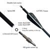 e5e10 31inch Carbon Arrow Archery Targeting Practice Hunting Arrows for Compound & Recurve Bow with Removable Tips(Pack of 12) (Black White) view 2