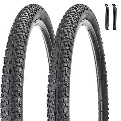 2 Pack Bike Tire 29 X 2.125 Inch Folding Replacement Bike Tire with Tire Levers Foldable Bead Wire Bicycle Tire for Mountain Bike (29 X 2.125)