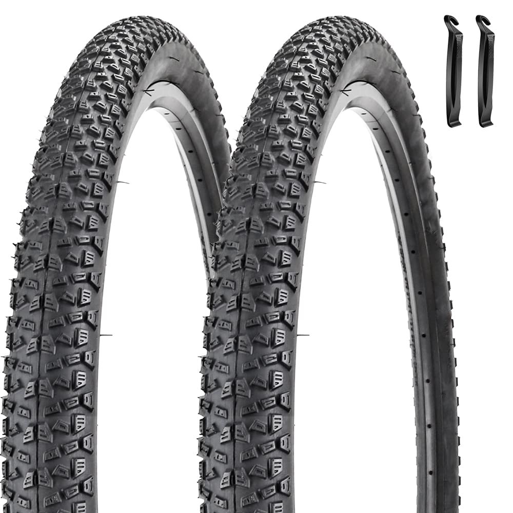 2 Pack Bike Tire 29 X 2.125 Inch Folding Replacement Bike Tire with Tire Levers Foldable Bead Wire Bicycle Tire for Mountain Bike (29 X 2.125)