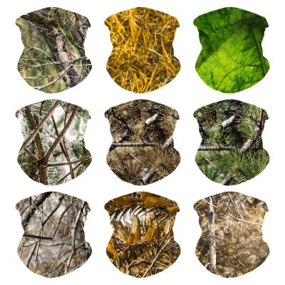 VCZUIUC Headwear Bandana Head Wrap Face Scarf Mask Neck Warmer Balaclava for Sports (One Size, 9PCS Leaves)