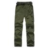 Boys Cargo Pants Kids Youth Hiking Pants Quick Dry Climbing Convertible Zip Off Casual Outdoor Trousers Army Green view 1