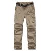 Boys Cargo Pants Kids Youth Hiking Pants Quick Dry Climbing Convertible Zip Off Casual Outdoor Trousers Khaki view 1