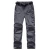 Boys Cargo Pants Kids Youth Hiking Pants Quick Dry Climbing Convertible Zip Off Casual Outdoor Trousers Gray view 1