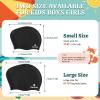 2 Pack Kids Swim Caps for Long/Short Hair, Unisex Silicone Swimming Cap for Age 3-15 Children Toddler Youth Teen, Waterproof Shower Cap Bathing Hats for Girls Boys with Ear Plugs & Nose Clip-1 view 2