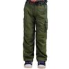 Boys Cargo Pants Kids Youth Hiking Pants Quick Dry Climbing Convertible Zip Off Casual Outdoor Trousers Army Green view 2