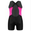 Nikiikoo Kids Girls Athletic One Piece Boyleg Swimsuit Racerback Cutout Rashguard Surfing Bathing Suit Rose,Black 8 Years view 2
