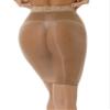 YONGHS Women's Shiny Sheer See-Through Tight Bodycon Pencil Micro Short Silk Stockings Mini Skirt Coffee One Size view 2