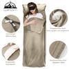 WILLNORN Sleeping Bag Liner,Travel Sheets & Adult Sleep Sack & Self Tan Sleep Sack for Backpacking,Hotel, Hostels, Lightweight Single Camping Sleep Pod view 2