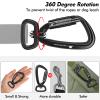 PANDENGZHE Locking Carabiner Clip 2.5" with Swivel Ring for Securing Pets, Dog Leash Harness, Camping, Hiking, Keychains view 2