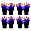 ONEREED 4 Pairs LED Gloves Light up Gloves for Kids Girls Boys Toys Age 3-12 Years Old Cool Fun Toys Christmas Gifts Easter Birthday Carnival Party Halloween costumes view 1