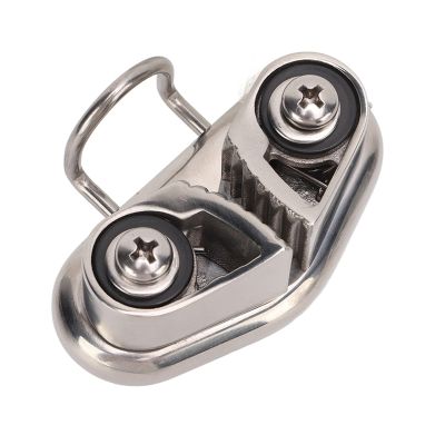 Boat Cam Cleat with Wire Ring Sailboat Pilates Equipment 316 Stainless Steel Mirror Polished For Wire Sizes Up To 10mm/0.39in Boat Pilates Equipment