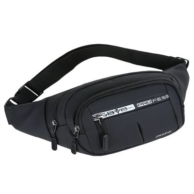 Avotunci Fanny Pack for Men Women, Fashion Large Capacity Waterproof Waist Bag Hip Waist Bag with Adjustable Shoulder Straps for Outdoor Hiking Running and Travel Sports (Black)