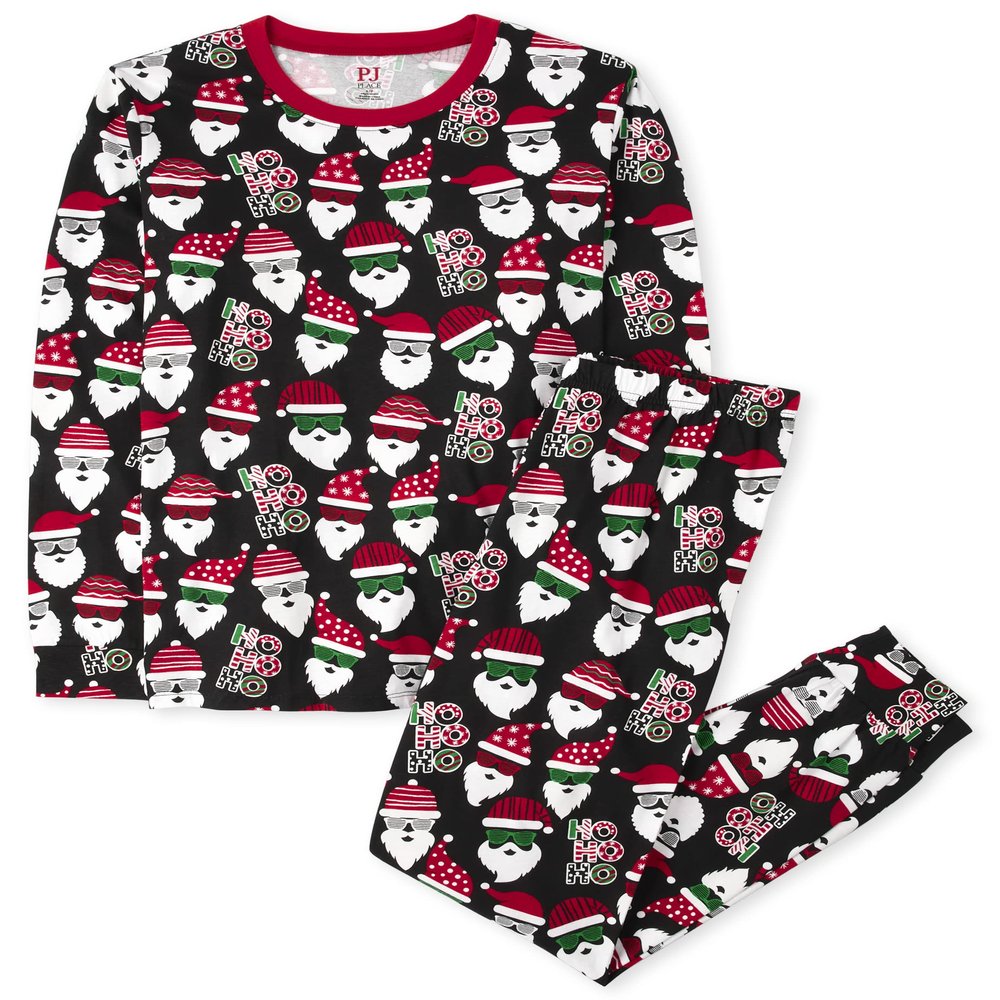 The Children's Place,Family Matching Christmas Holiday Pajamas Sets, Snug Fit 100% Cotton, Adult, Big Kid, Toddler, Baby,Kids - PJ Set,SANTA ALLOVER,10