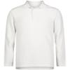 Izod Boys School Uniform Adaptive Long Sleeve Shirt, Velcro Closure & Faux Buttons, Comfortable Pique Fabric Polo, White, 10-12 US view 1