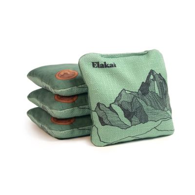 Elakai Cornhole Bags All Weather Dual Sided Slick and Stick Regulation Size and Weight Set of 4 Aquamarine Teal 6 in x 6 in