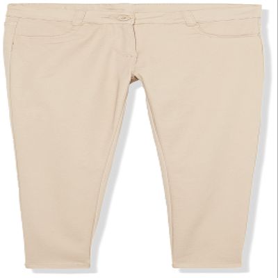Izod Girls' School Uniform Adaptive Chino Pants with Adjustable Waistband, Velcro Closure, and Faux Buttons, Khaki, 16