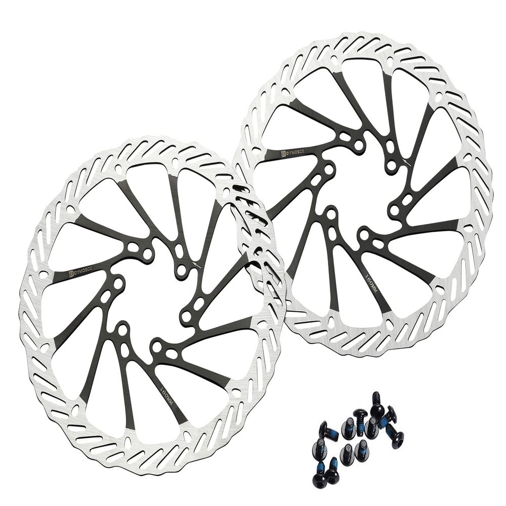 D Dymoece 2 Pcs Bike Disc Brake Rotors with 12 Bolts 140mm/160mm/180mm/203mm for MTB Mountain Road Bicycle BMX