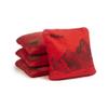 Elakai Cornhole Bags All Weather Dual Sided Slick and Stick Regulation Size and Weight Set of 4 Red Lava 6 in x 6 in view 1