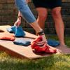 Elakai Cornhole Bags All Weather Dual Sided Slick and Stick Regulation Size and Weight Set of 4 Red Lava 6 in x 6 in view 3
