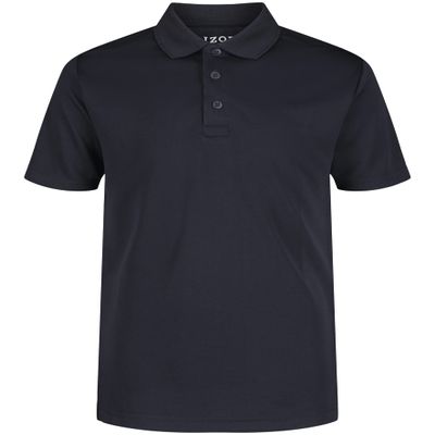 IZOD Boys' School Uniform Adaptive Short Sleeve Polo Shirt, Velcro Closure & Faux Buttons, Moisture Wicking Material, Navy Performance, 18-20