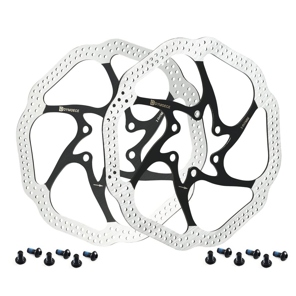 D Dymoece 2 Pcs Bike Disc Brake Rotors with 12 Bolts 140mm/160mm/180mm/203mm for MTB Mountain Road Bicycle BMX