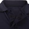 Izod Boys' School Uniform Adaptive Long Sleeve Pique Polo with Velcro Closure, Navy, 10-12 Husky view 3