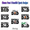 2 Golf DAD 8'' Decals Golfing Father Golfer Golf Cart Ball Club Sports Vinyl Sticker (2 Decals - Golf DAD) view 3