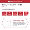 Mcdavid Mens Football Integrated 7 Pad  Compression Tights, Protection for HIPS, Thighs, Tailbone & Knees, Adult view 4