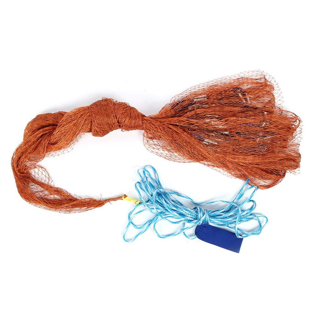 Tire line Fishing Cast Net, 8.2x11.5ft Saltwater American Fishing Cast Net Mesh, Radius Size Heavy Duty Throw Net and Automatic Fishing Net Cast Net for Bait Trap Fishing Saltwater and Freshwater