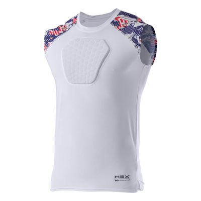 McDavid Chest Protector, HEX Baseball Chest Protector. Heart Guard Sternum Protection Compression Shirts, Padded Football Shirt for Lacrosse, Softball, Paintball, Rugby & More, Flag Camo, Youth XS