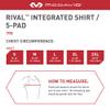 McDavid Rival Integrated 5-Pad Shirt, Comfort & Protection from Hard Objects, Lightweight & Breathable, Great for Football & Lacrosse (Adult) Grey view 3