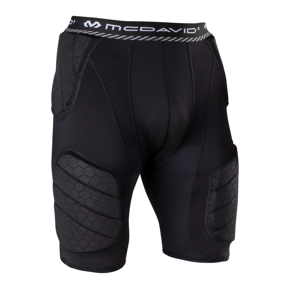 McDavid Rival Integrated 5-Pad Girdle, Durable & Breathable Padded Support with Hard-Shell Thigh Guards, Great for Football & Lacrosse (Youth)