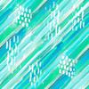 3 Wishes Good Vibes 18665 Turquoise Diagonal Stripe view 1