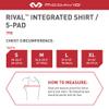 McDavid Rival Integrated 5-Pad Shirt, Comfort & Protection from Hard Objects, Lightweight & Breathable, Great for Football & Lacrosse (Youth) Black view 2
