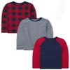 The Children's Place boys Long Sleeve Fashion T-shirts T Shirt, Navy/Red Multi, XX-Large US view 1