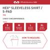 McDavid Hex Sleeveless Shirt 5-Pad, Moisture-Wicking Technology & Flexible Fit, Great for Field & Impact Sports (Youth) Black view 3